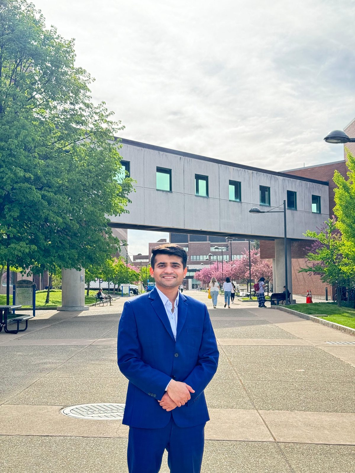 Shubham Chandra at the University at Buffalo campus
